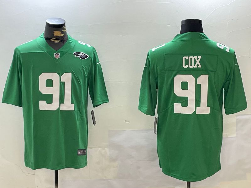 Men Philadelphia Eagles #91 Cox Green Second generation 2024 Nike Limited NFL Jersey style 2->philadelphia eagles->NFL Jersey
